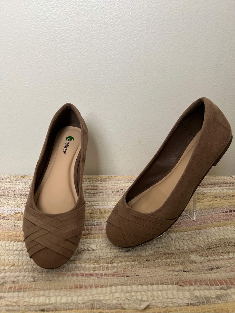 Comfort Suede Brown Women's Ballet Flats by
